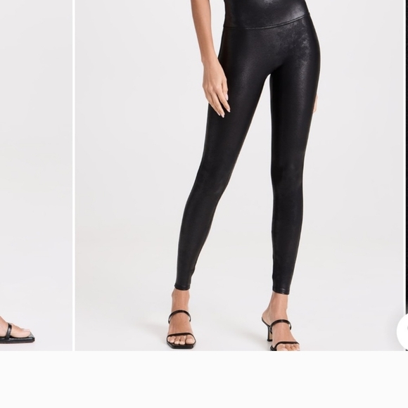 SPANX  Faux Leather  High-Waist Leggings Sz XL - Picture 3 of 14